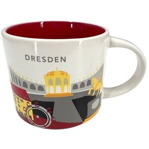 Starbucks Dresden You Are Here Collection Mug White Red Germany 14oz